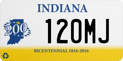 IN license plate 120MJ