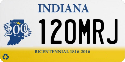 IN license plate 120MRJ