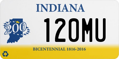 IN license plate 120MU