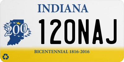 IN license plate 120NAJ