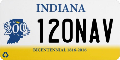 IN license plate 120NAV