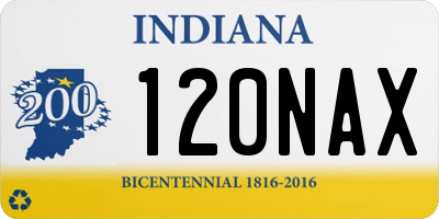 IN license plate 120NAX