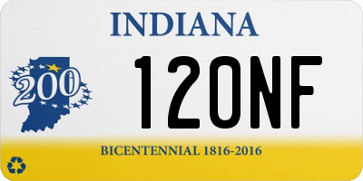 IN license plate 120NF