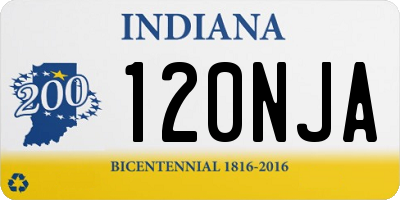 IN license plate 120NJA