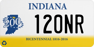 IN license plate 120NR