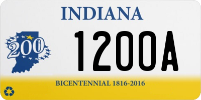 IN license plate 120OA