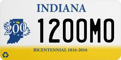IN license plate 120OMO