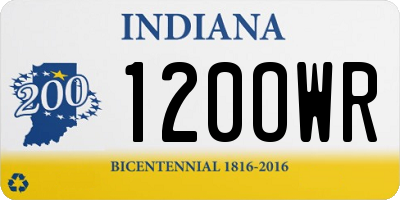 IN license plate 120OWR