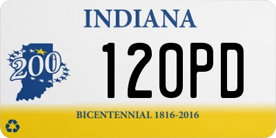 IN license plate 120PD