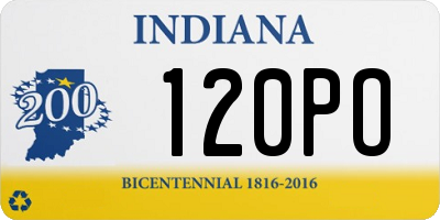 IN license plate 120PO