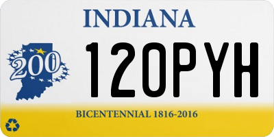 IN license plate 120PYH