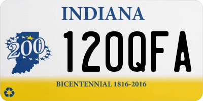 IN license plate 120QFA