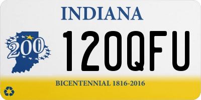 IN license plate 120QFU