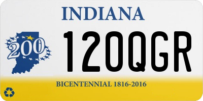 IN license plate 120QGR