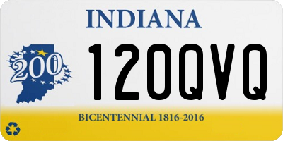 IN license plate 120QVQ