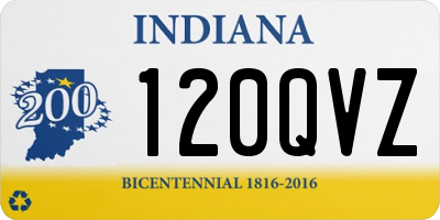 IN license plate 120QVZ