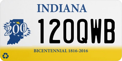 IN license plate 120QWB