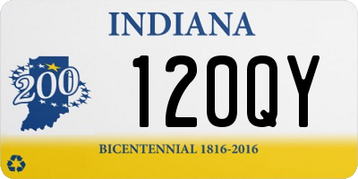 IN license plate 120QY