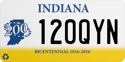 IN license plate 120QYN