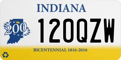 IN license plate 120QZW