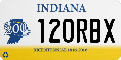 IN license plate 120RBX