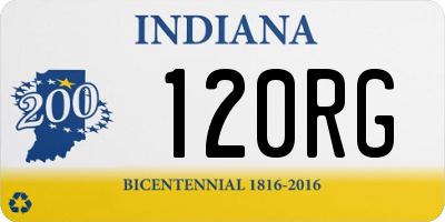 IN license plate 120RG