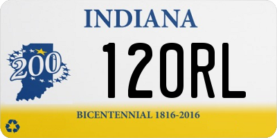 IN license plate 120RL