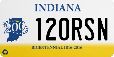 IN license plate 120RSN