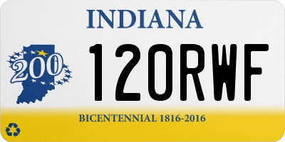 IN license plate 120RWF