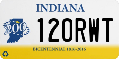 IN license plate 120RWT