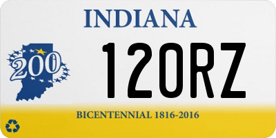 IN license plate 120RZ