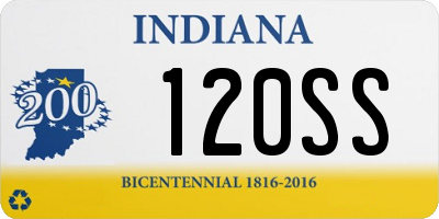 IN license plate 120SS