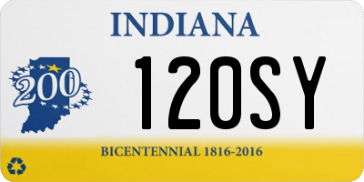 IN license plate 120SY