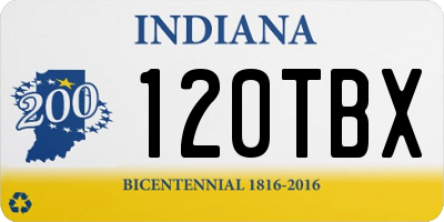 IN license plate 120TBX