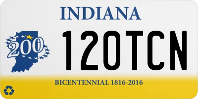 IN license plate 120TCN
