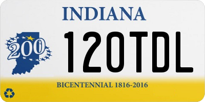 IN license plate 120TDL