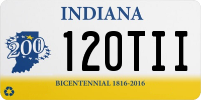 IN license plate 120TII