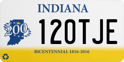 IN license plate 120TJE