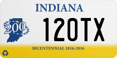 IN license plate 120TX