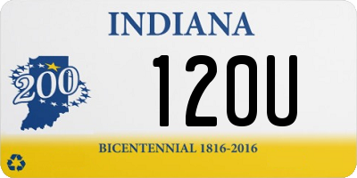 IN license plate 120U