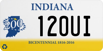 IN license plate 120UI
