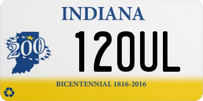 IN license plate 120UL