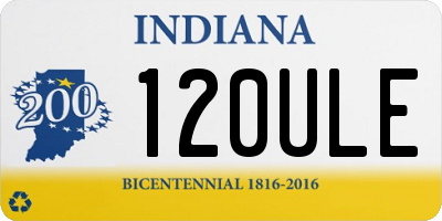 IN license plate 120ULE