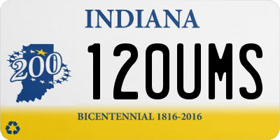 IN license plate 120UMS