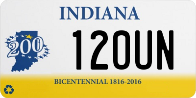 IN license plate 120UN