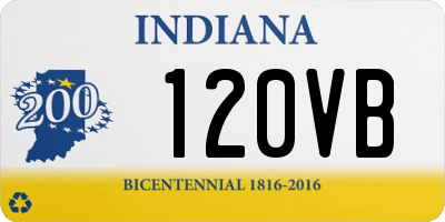 IN license plate 120VB