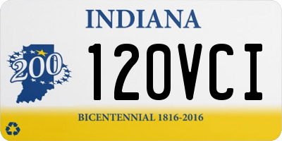IN license plate 120VCI