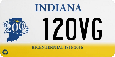 IN license plate 120VG