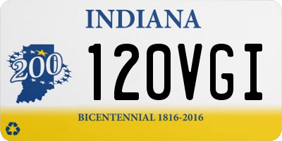 IN license plate 120VGI