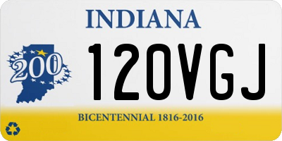 IN license plate 120VGJ